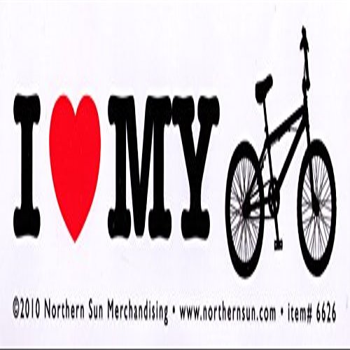 I Love My Bicycle - Small Magnetic Bumper Sticker / Decal Magnet (5" X 1.5")