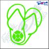 Eyecandy Decals FIRE Fighter Sandals 5" Decal Sticker Lime Green view 1