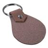 Personalized Engraved Ying Yang Genuine Custom Leather 3-inch Customizable Keychain view 2