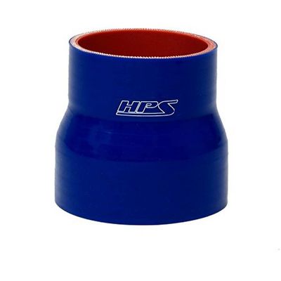 HPS HTSR-100-175-L4-BLUE Silicone High Temperature 4-ply Reinforced Reducer Coupler Hose, 100 PSI Maximum Pressure, 4" Length, 1" > 1.75" ID, Blue