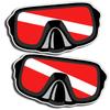 215 Decals, Graphics, Skins & Stickers Scuba Dive Sticker Diver Down Mask Die Cut Vinyl Decal Graphic Digital Car Truck Boat Kayak Yak Sail view 1