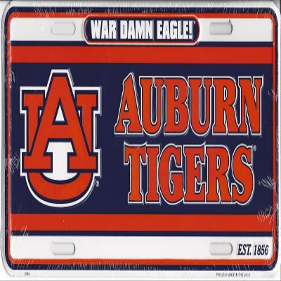 Smart Blonde Auburn Tigers War Damn Eagle! License Plate