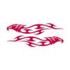 Decorative Decal - Pair of Tribal Eagle Flames 9" x 3.75" - Red - Vinyl Sticker view 1