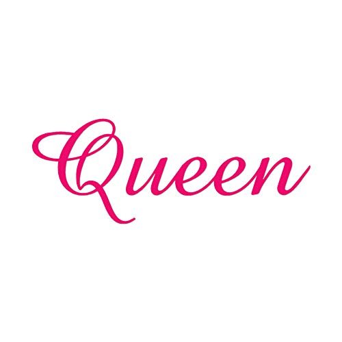 Queen - Vinyl Decal Sticker - 9" x 3.4" - Hot Pink