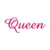 Queen - Vinyl Decal Sticker - 9" x 3.4" - Hot Pink view 1