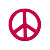 Peace Sign - Vinyl Decal Sticker - 3.75" x 3.75" - Red view 1