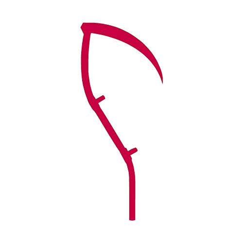 Grain Cutter Scythe Thresher - Vinyl Decal Sticker - 3.75" x 9" - Red