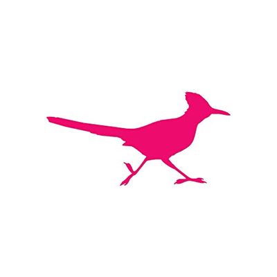 Roadrunner Bird - Vinyl Decal Sticker - 7.35" x 3.75" - Hot Pink