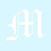 Old English Font M Initial - Vinyl Decal Sticker - 4.45" x 3.75" - White view 1