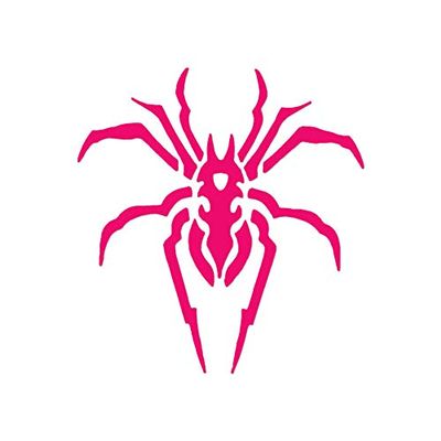Tribal Spider Art - Vinyl Decal Sticker - 3.75" x 4" - Hot Pink