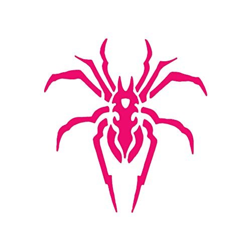 Tribal Spider Art - Vinyl Decal Sticker - 3.75" x 4" - Hot Pink