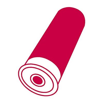 Shotgun Shell Casing - Vinyl Decal Sticker - 3.75" x 5" - Red