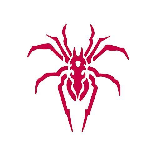Tribal Spider Art - Vinyl Decal Sticker - 3.75" x 4" - Red
