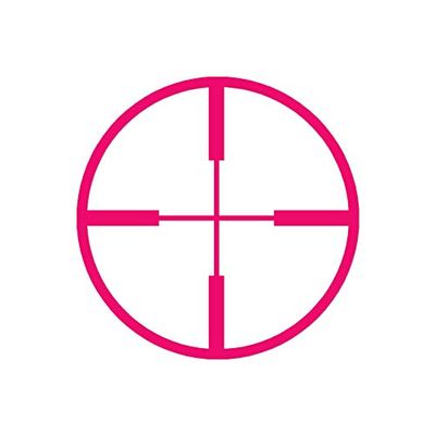 Decorative Decal - Crosshair Target 3.75" x 3.75" - Hot Pink - Vinyl Sticker