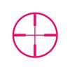 Decorative Decal - Crosshair Target 3.75" x 3.75" - Hot Pink - Vinyl Sticker view 1