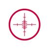 Decorative Decal - Target Crosshairs 3.75" x 3.75" - Red - Vinyl Sticker view 1
