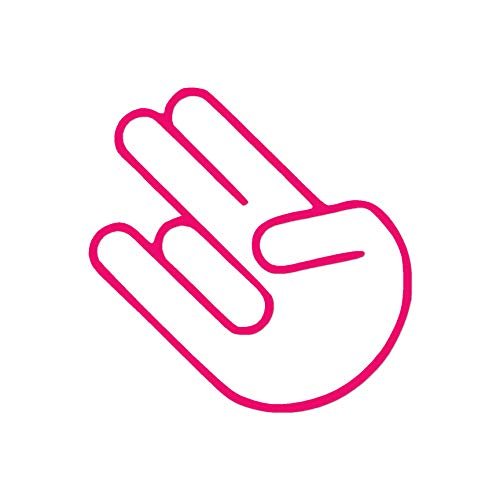 The Shocker Hand Symbol - Vinyl Decal Sticker - 3.75" x 3.75" - Hot Pink