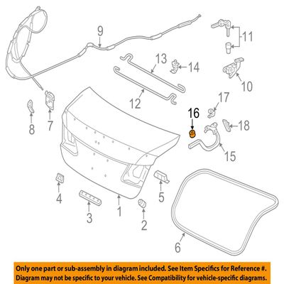 Genuine Honda 74822-T2A-000 Trunk Hinge Cushion