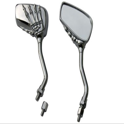 MotorToGo CHROME SKULL HAND SKELLINGTON REARVIEW MOTORCYCLE MIRRORS Compatible for 2006 Honda Shadow VLX 600 VT600CD Deluxe