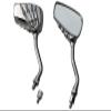 MotorToGo CHROME SKULL HAND SKELLINGTON REARVIEW MOTORCYCLE MIRRORS Compatible for 2006 Honda Shadow VLX 600 VT600CD Deluxe view 1