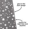 Diono Starry Night Car Window Shade for Baby, Retractable Car Sun Shade for Blocking Sun Glare, UV Rays with Glow in The Darks Stars, Black view 4