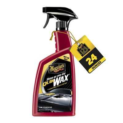 Meguiars Quik Wax, Spray Wax, Spray On Car Wax For Protection, Enhances Shine; Use On Exterior Paint And Clear Coat On Cars, Trucks & Suvs; Apply On Wet Or Dry Paint, Even In Direct Sunlight - 24 Oz