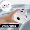 Zone Tech Pair Black and White Mirror Fuzzy Dice 3 Pair Plush Car Hanging Decorative view 4