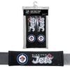 Fremont Die NHL Winnipeg Jets Seat Belt Pads, 10" x 2.5" (Pack of 2), 10" x 2.5" (Pack of 2), Black/Team Colors view 1