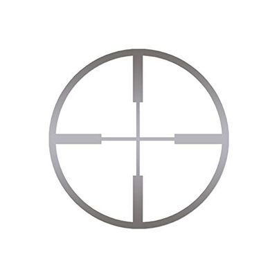 Decorative Decal - Crosshair Target 3.75" x 3.75" - Silver - Vinyl Sticker