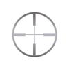 Decorative Decal - Crosshair Target 3.75" x 3.75" - Silver - Vinyl Sticker view 1