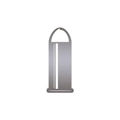 Bullet Ammo Shell - Vinyl Decal Sticker - 2.5" x 6" - Silver