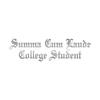 Summa Cum Laude College Student - Vinyl Decal Sticker - 9" x 2.5" - Silver view 1