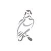 Tribal Hawk Falcon - Vinyl Decal Sticker - 3.75" x 6.75" - Silver view 1