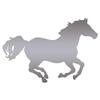 Horse Mustang Running - Vinyl Decal Sticker - 5.5" x 3.75" - Silver view 1
