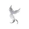 Phoenix Mythology - Vinyl Decal Sticker - 2.25" x 3.75" - Silver view 1