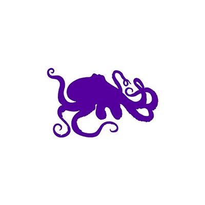Octopus Squid - Vinyl Decal Sticker - 6" x 3.75" - Purple