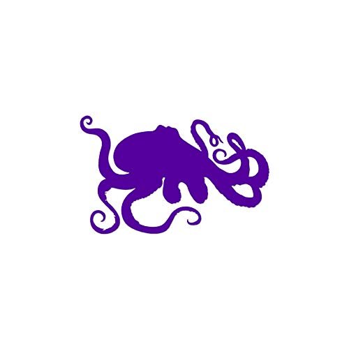 Octopus Squid - Vinyl Decal Sticker - 6" x 3.75" - Purple
