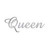 Decorative Decal - Queen - 9" x 3.4" - Silver - Vinyl Sticker view 1