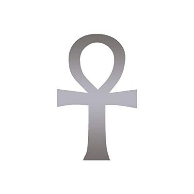 Ankh Key Of Life - Vinyl Decal Sticker - 2.35" x 3.75" - Silver