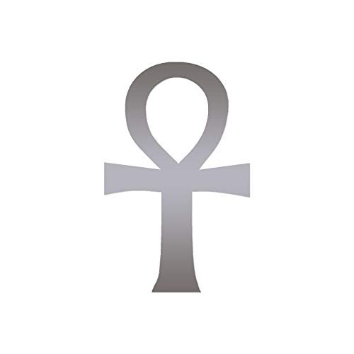 Ankh Key Of Life - Vinyl Decal Sticker - 2.35" x 3.75" - Silver