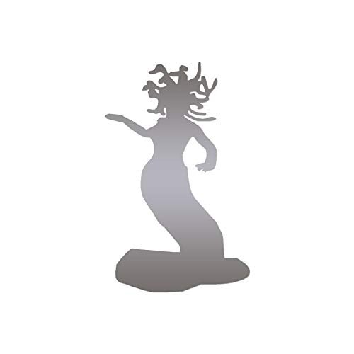 Medusa Fantasy Snake Naga - Vinyl Decal Sticker - 2.35" x 3.75" - Silver