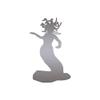 Medusa Fantasy Snake Naga - Vinyl Decal Sticker - 2.35" x 3.75" - Silver view 1