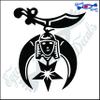 Eyecandy Decals Shriner Logo 4" Decal Sticker Black view 1