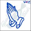 Eyecandy Decals Praying Hands 6" Decal Sticker Blue view 1