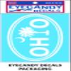 Eyecandy Decals Praying Hands 6" Decal Sticker Blue view 2