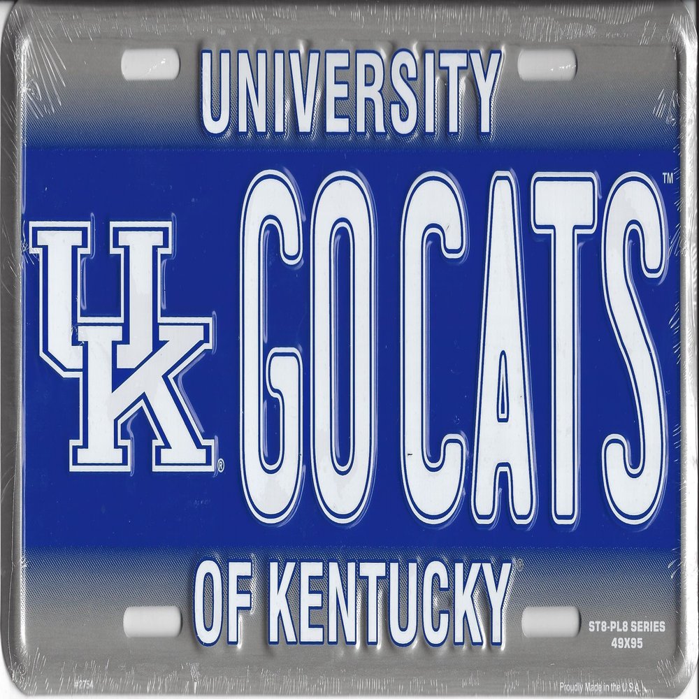 Kentucky Wildcats GOCATS Metal License PlateQ