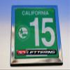 Boat/jet Ski Registration Tag Yearly Chrome Blank Frame Set 3" x 3" Inlay Size view 2