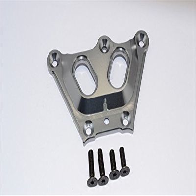 GPM For Team Losi 5ive-T Upgrade Parts Aluminum 7075 Front Top Chassis Brace - 1Pc Gray Silver