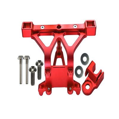 GPM For Traxxas Revo, Revo 3.3, E-Revo Upgrade Parts Aluminum Front Body Posts Mount With Screw - 1Pc Set Red