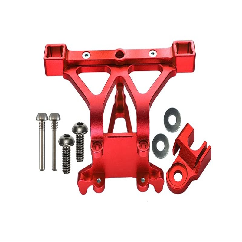 GPM For Traxxas Revo, Revo 3.3, E-Revo Upgrade Parts Aluminum Front Body Posts Mount With Screw - 1Pc Set Red